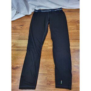 SmartWool 150 Merino Base Layer Bottoms Womens L Black Wool Nylon Blend Stretch
